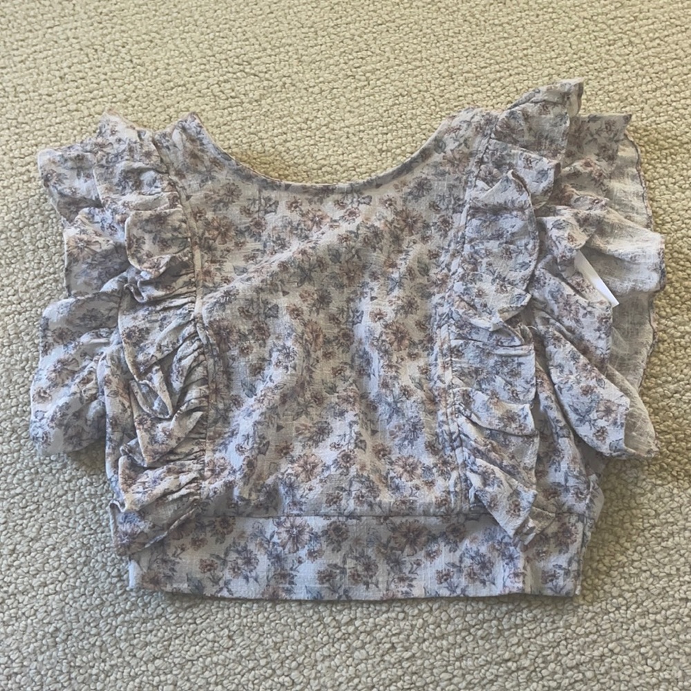 Floral Ruffle Top
